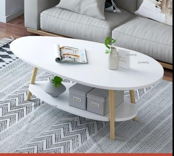 2-tier oval coffee table