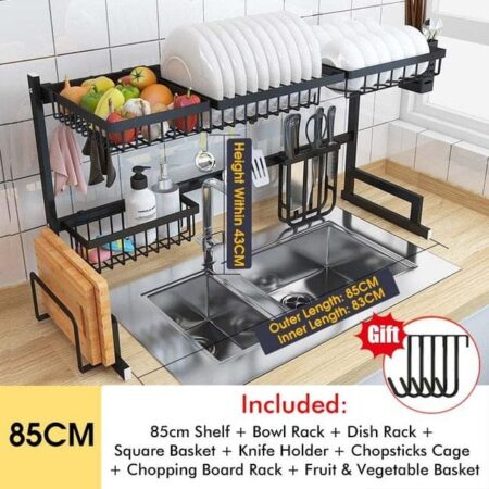 Over the sink dish rack