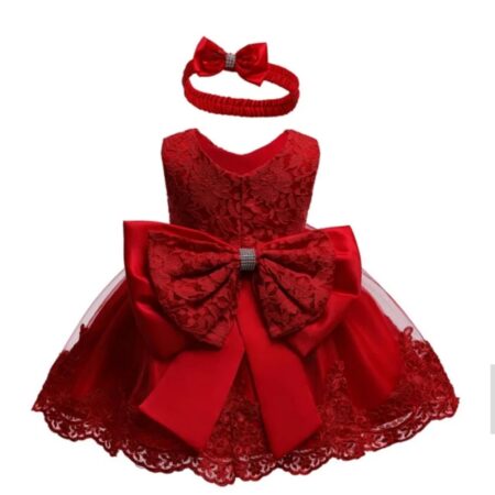 maroon baby dress