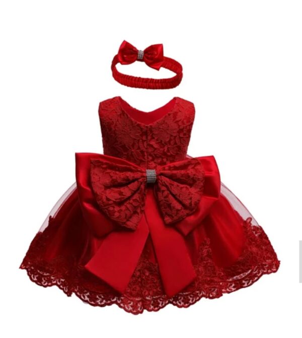 maroon baby dress