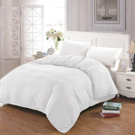 white cotton duvet set
