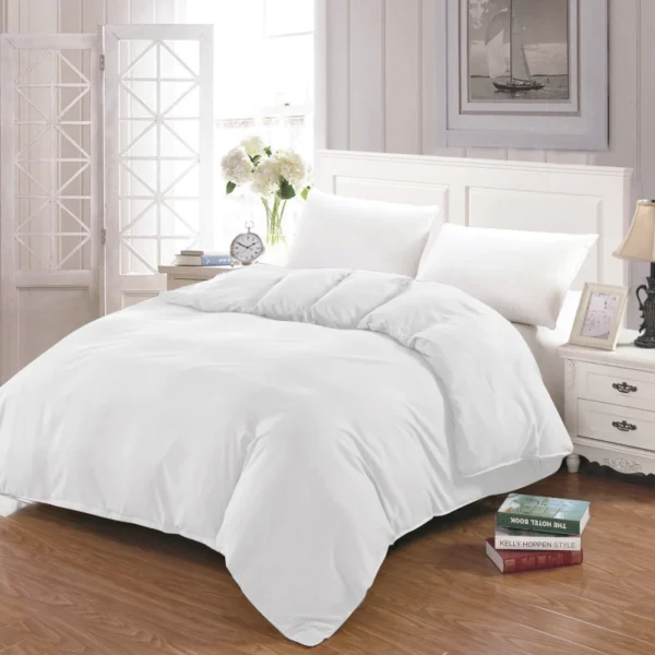 white cotton duvet set