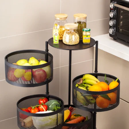 5 tier circular rotating rack