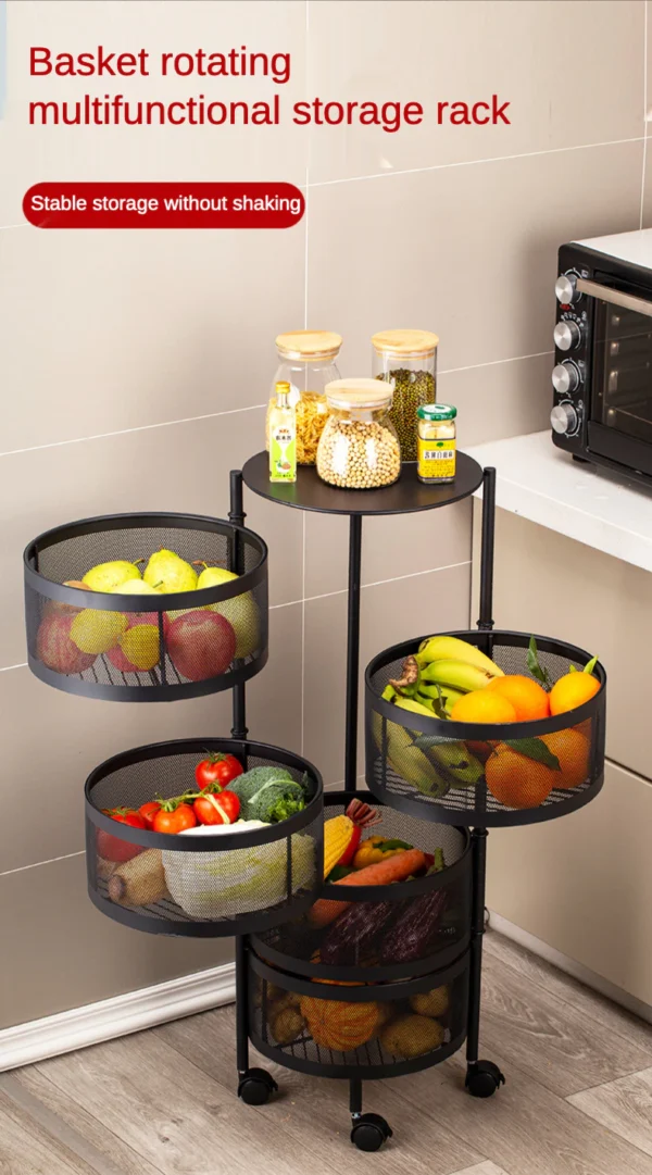 5 tier circular rotating rack