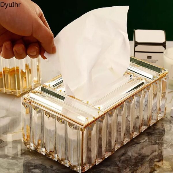 Tissue Box Crystal Glass Luxury Containe