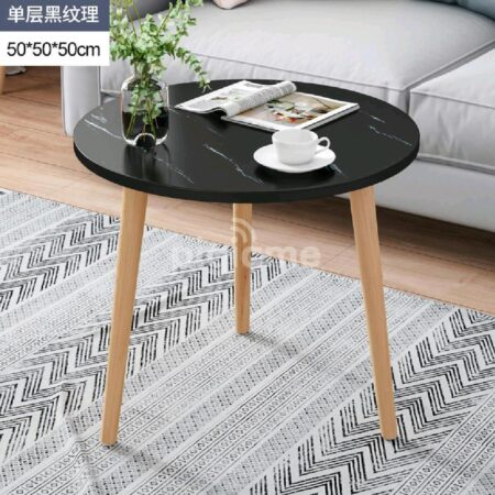 round marble effect coffee table
