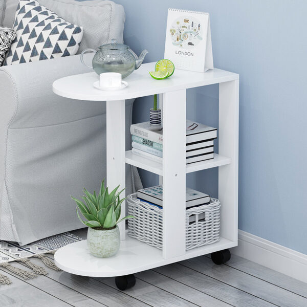 Movable side coffee table/bedside table