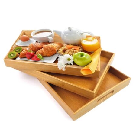 Multifunctional Bamboo Serving Trays
