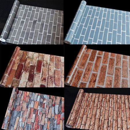 Self Adhesive Brick Print PVC Wall Paper
