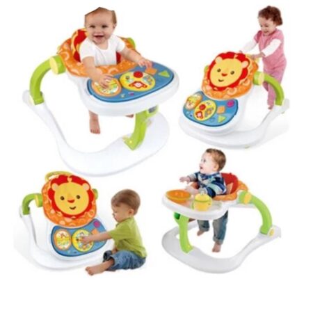 High quality 4 in 1 Lion adjustable Musical walker