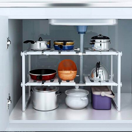 Under sink rack organizer 