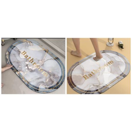 Anti-slip absorbent mat marble