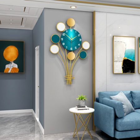 Light luxury living room wall clock