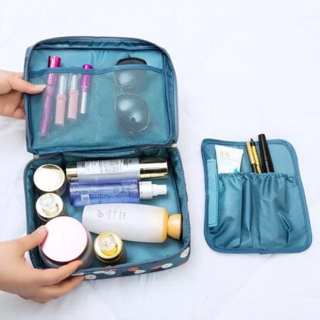Portable cosmetic makeup toiletry bags