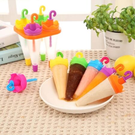 Multicolored ice cream molds
