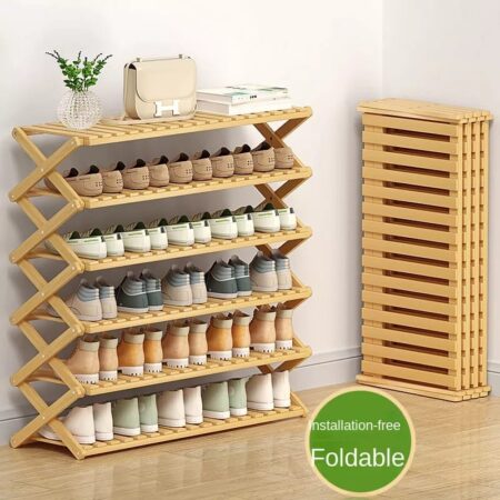 6-Tier Bamboo Shoe Rack stand / Multifunctional Organizer