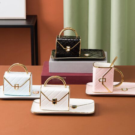 Luxurious bag shape coffee cup kit