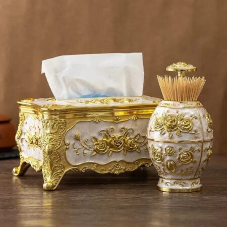 European-style Acrylic tissue box & toothpick Holder set