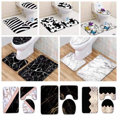 3 in 1 3D Bathroom toilet mats(big size)