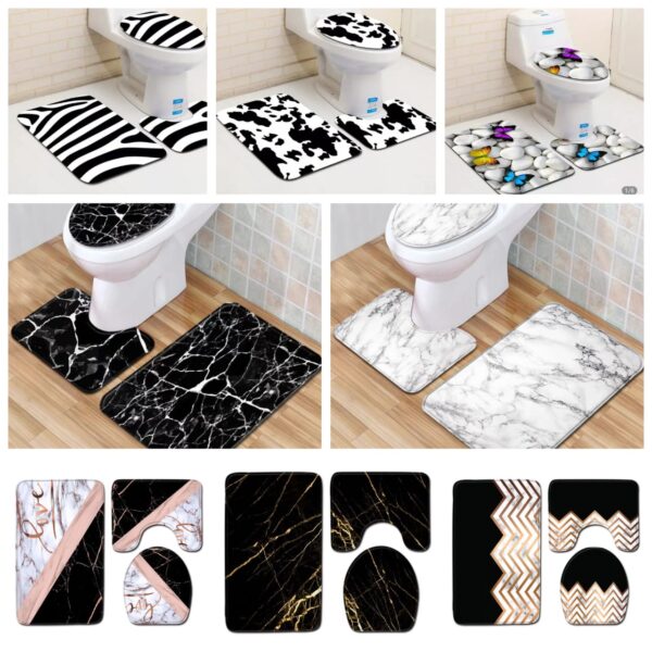 3 in 1 3D Bathroom toilet mats(big size)