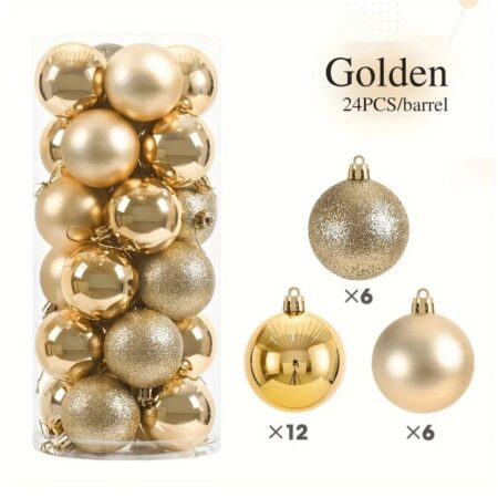 24Pcs Christmas Tree Decor Balls